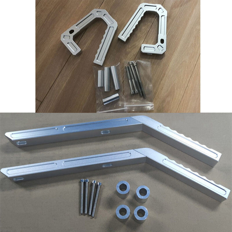 Sliver Rear+Front Roof Grab Grip Bar Pull Handles Kit For 07-18 for Jeep for Wrangler JK