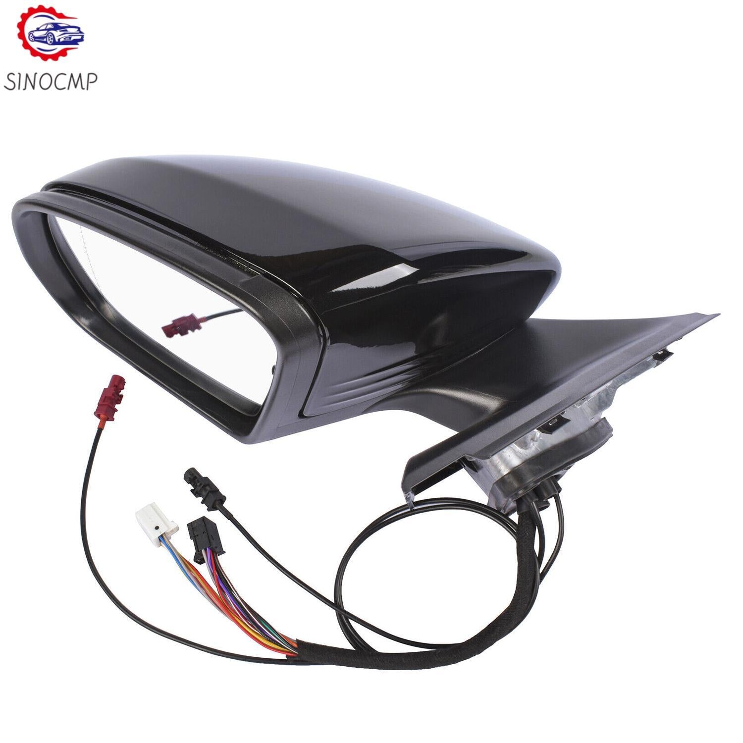 Front Left Rear View Mirror for Mercedes W205 Sedan Black 2058109701 2014-2021