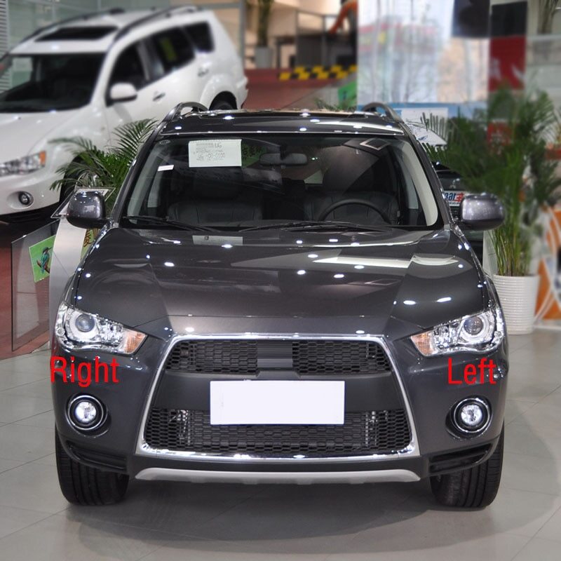 for Mitsubishi Outlander 2010-2012 ABS Chrome Front Pair Bumper Fog Lamp Cover