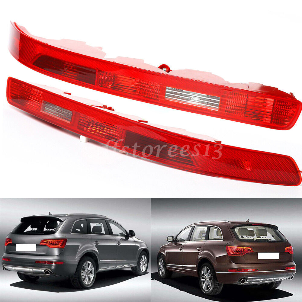 Left+Right for Audi Q7 06-15 Rear Lower Bumper Tail Light Reverse Stop Fog Lamp