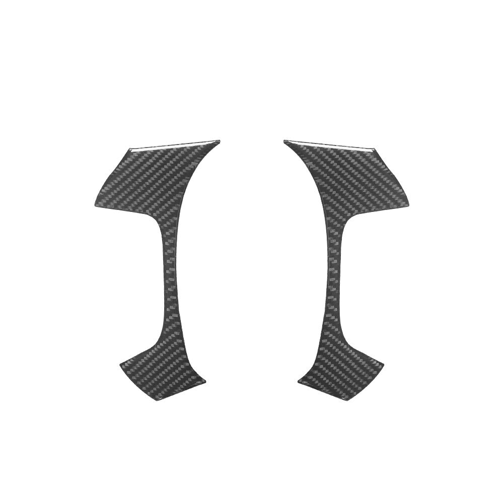 2Pcs Carbon Fiber Steering Wheel Cover Trim For Silverado/tahoe/ for sierra 2007-2014