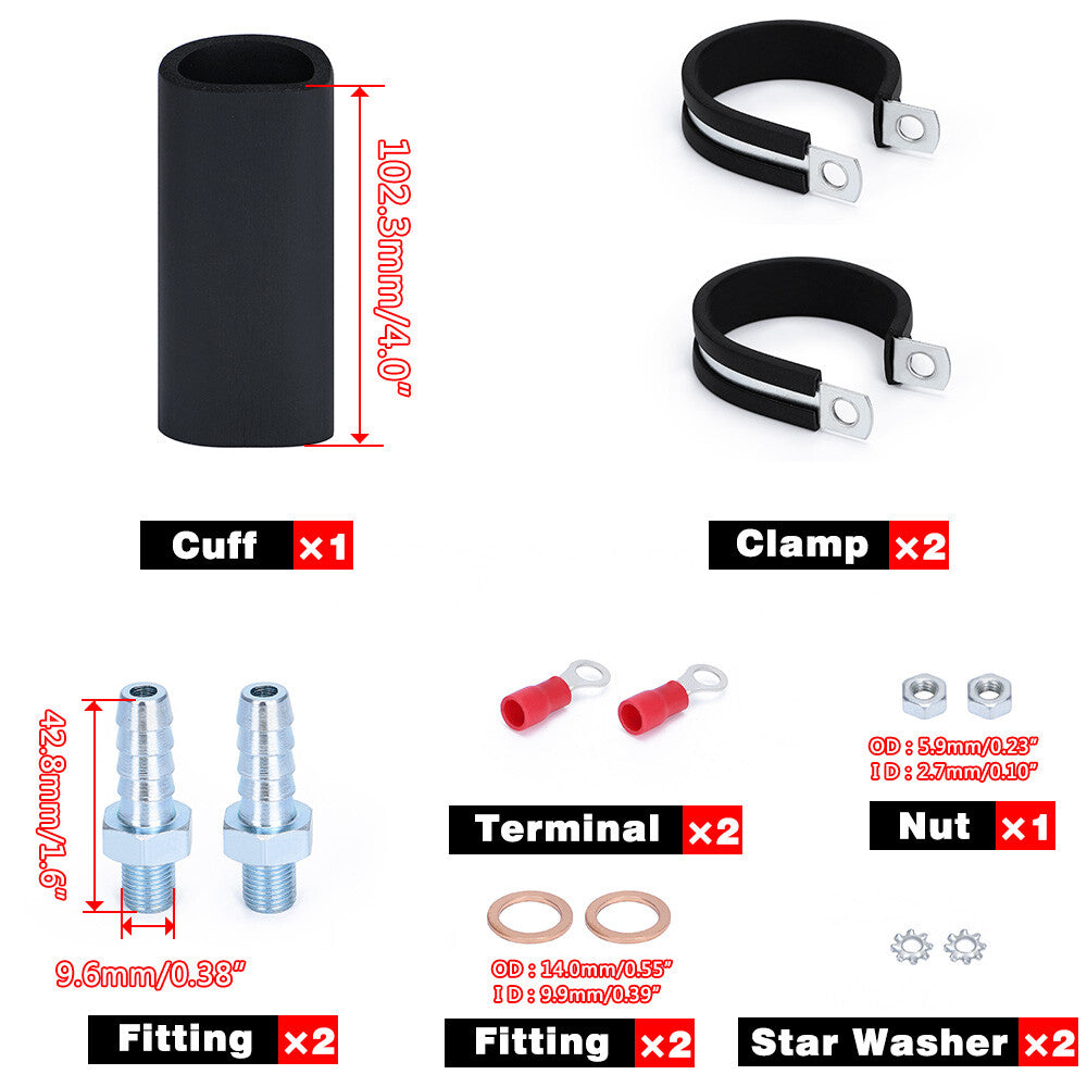 High Flow Pressure Fuel Pump GSL392 External Inline 255LPH 3/8 Fitting Mount Kit