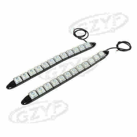 Car Flexible 12 LED DRL Daytime Running Light Driving Daylight Fog bulb Lamp