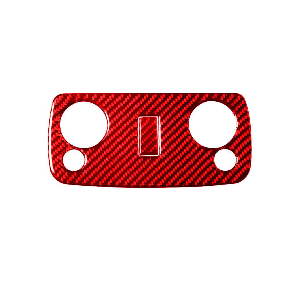 Red Carbon Fiber Reading Light Decorative Cover Trim for Ford for Mustang 2005-2009