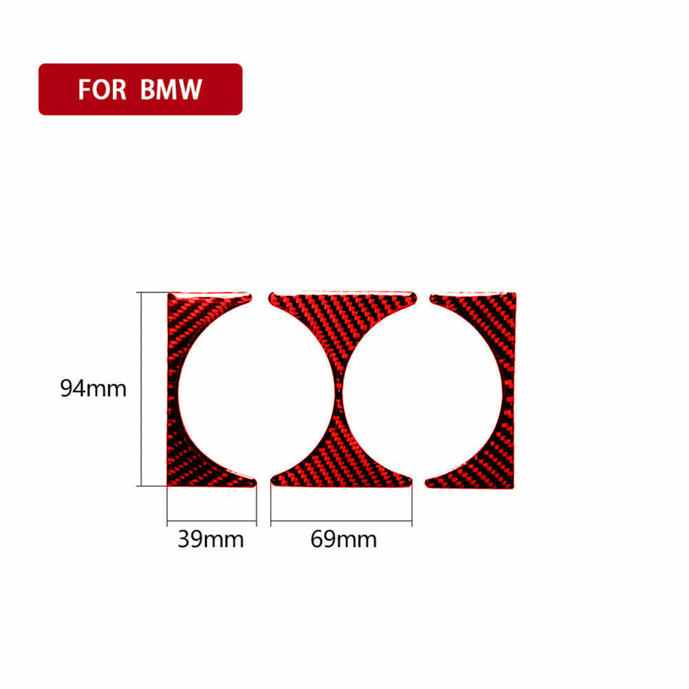 Carbon fiber interior cup holder panel trim for BMW 3 Series E46 1998 - 2005
