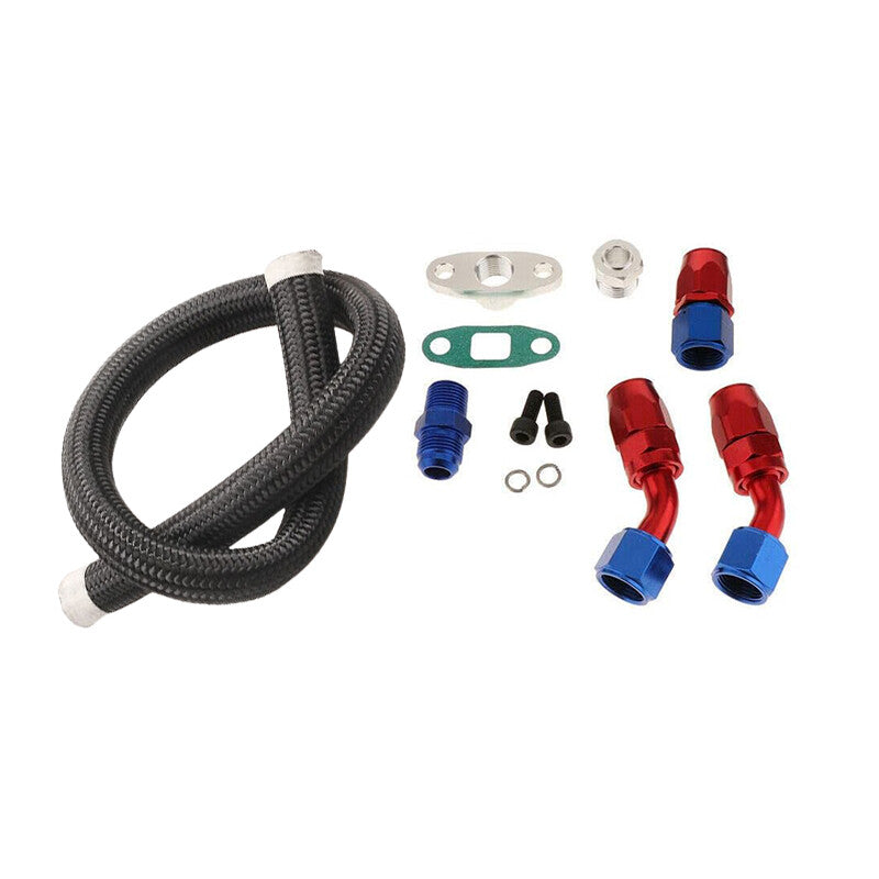 Universal turbine oil return drain hose kit suitable for T3, T4, T04E, T60, T61, T66, T70, GT40, 42
