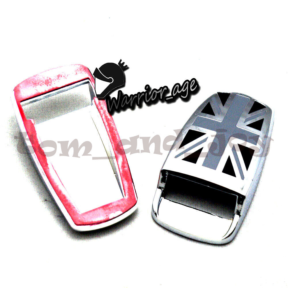 2PCS WINDSHIELD WASHER WIPER SPRAY NOZZLE COVER BLACK UNION JACK for MINI COOPER