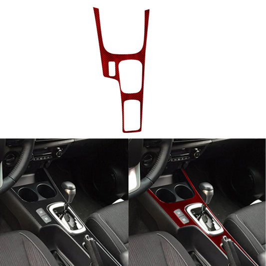 Red Carbon Fiber Automatic Gear Shift Frame Cover Trim for Toyota Hilux 2015-21