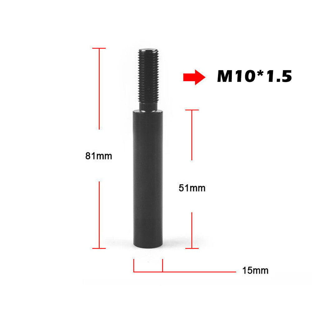 2 Aluminum M10x1.5 Shift Knob Extender Extension Lever Gear Manual Shifter Rod