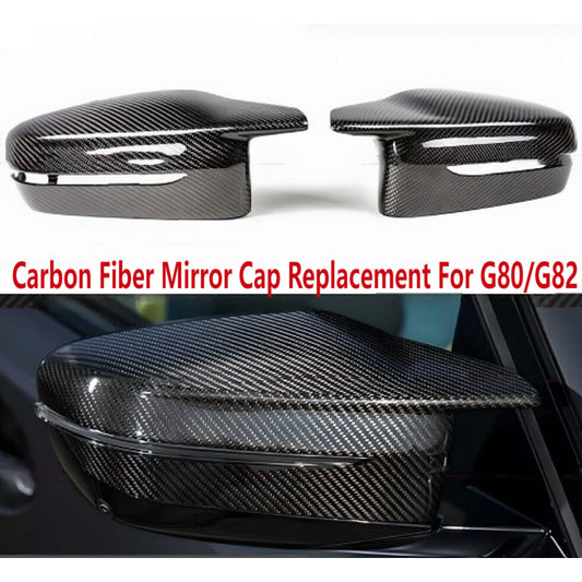 Carbon Fiber Side Mirror Caps Replacement for 21-24 for BMW G80 M3 G82 G83 M4 G87 M2
