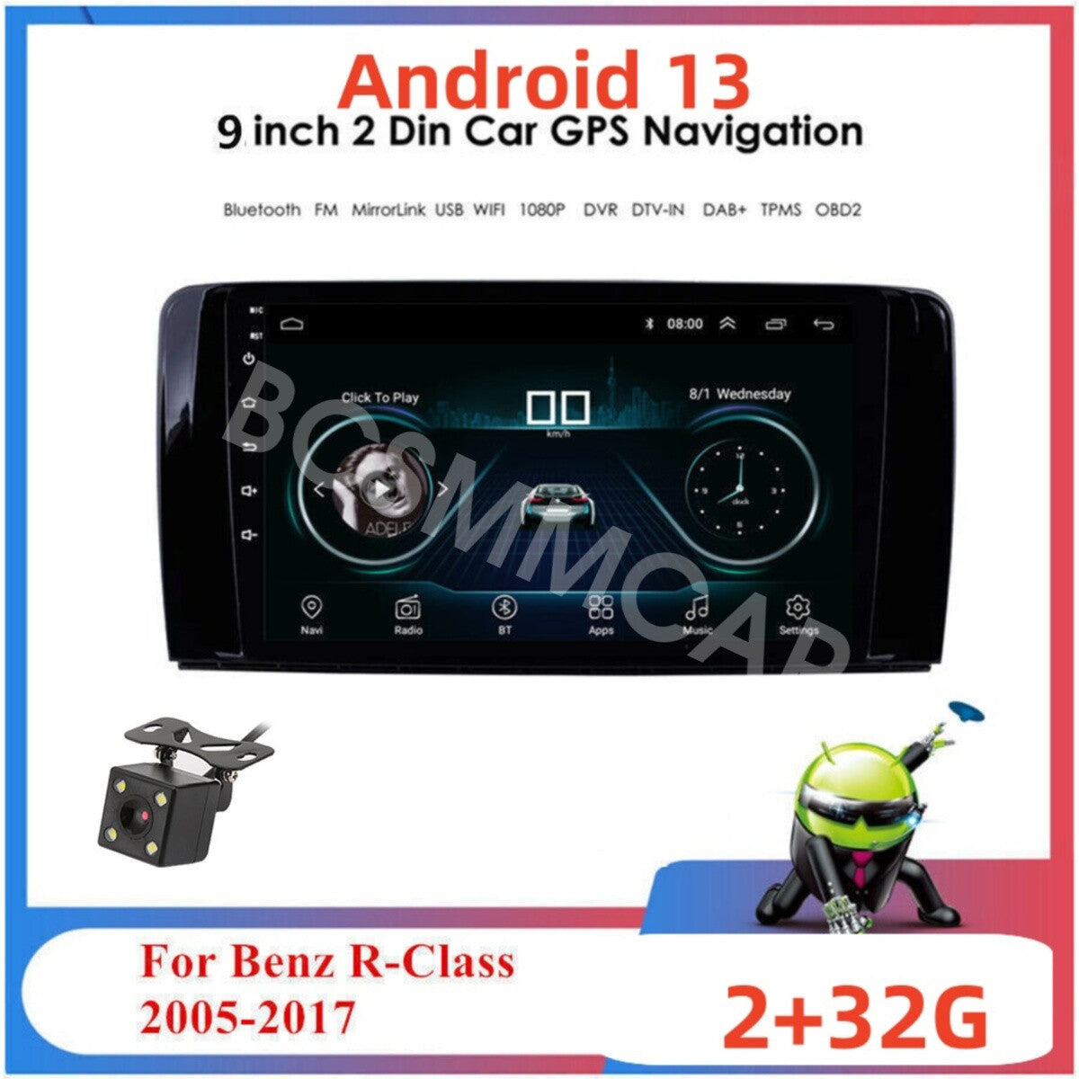 Video Player WiFi For Carplay W/Cam Fit for Mercedes for Benz R-Class W251 2005-2017