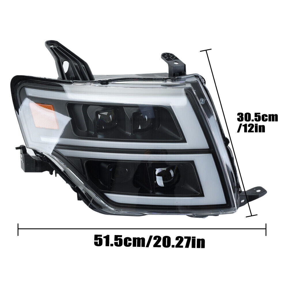 2Pcs Dynamic LED Front Headlight For 2009-2021 for Mitsubishi Pajero Montero V93 V97