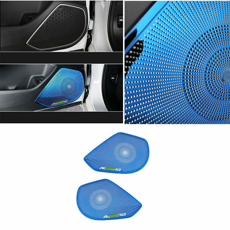 for Honda Accord 10th 2018-2022 Blue Steel Inner Door Speaker Frame Cover Trim