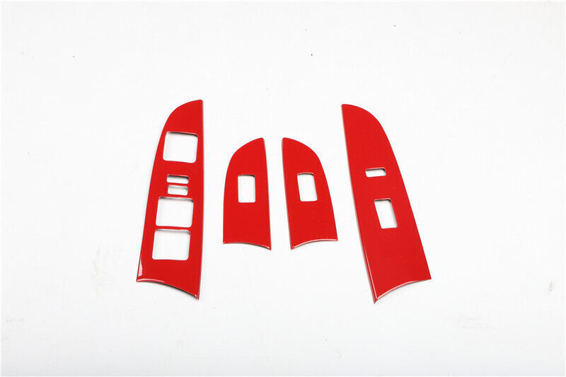 Glass Window Lifting Lock Panel Trim Interior Fit for Lexus IS 06-11 Bright Red