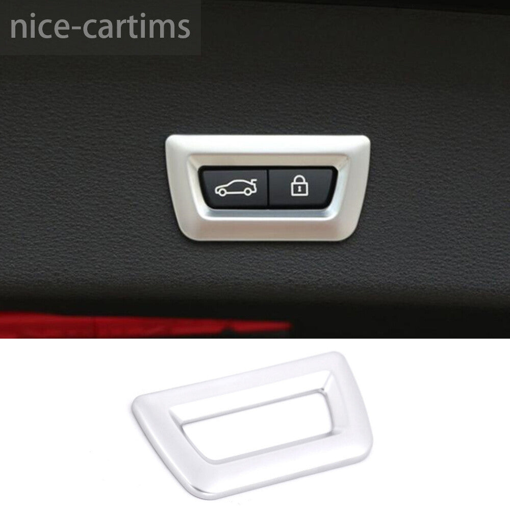 Silver ABS Tailgate 2 Button Trim for BMW 5 6 7 Series X3 X4 X5 X6 G30 G32 2018+