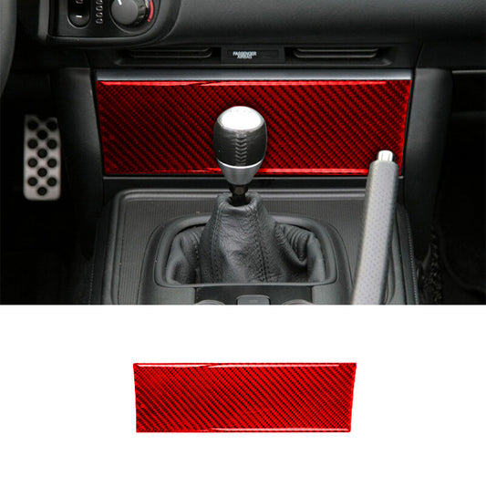 Red Carbon Fiber Center Radio Panel Control Cover Trim for Honda S2000 2004-2009
