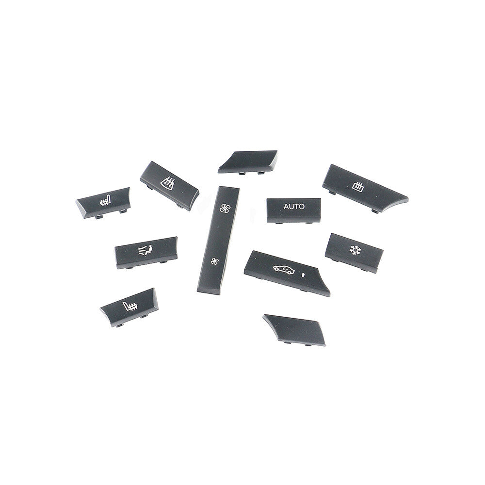 Car 11Pcs A/C Heater Button Cap Covers Set 61319313922 Fits for BMW 5/6 Series