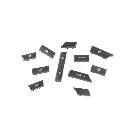 Car 11Pcs A/C Heater Button Cap Covers Set 61319313922 Fits for BMW 5/6 Series