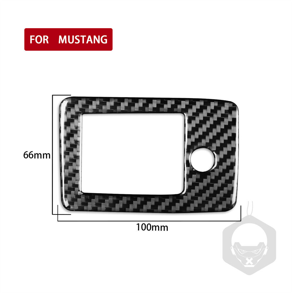 Carbon Fiber Copilot Glove Box Switch Button Trim Fit for Ford for Mustang 1996-2003