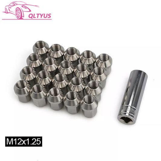 20PCS 35mm Wheel Nuts Lug Nuts Hex 19mm M121.25 High strength Stainless Steel