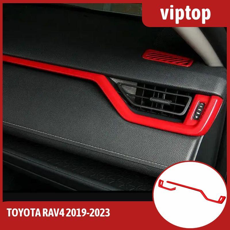 Glossy Red ABS Center Console Dashboard Strip Trim 2pcs for Toyota RAV4 19-2023
