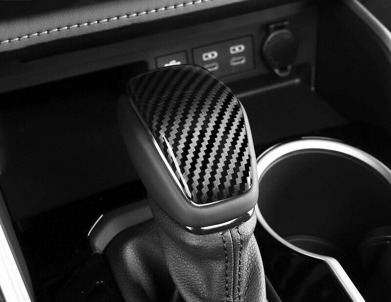 for Toyota Highlander 2020-2022 Carbon Fiber Gear Lever Shift Knob Cover Decor