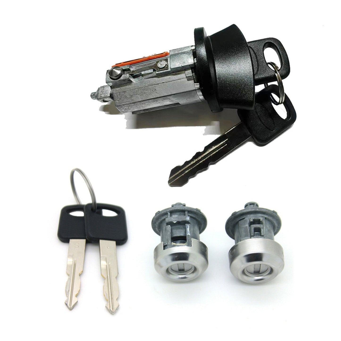 for Ford Ignition Switch Lock Cylinder + Pair (2) Door Lock Cylinder W/2 Keys ?