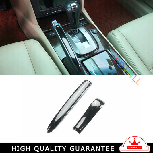 Gear Shift Knob Head Cover Trim 2 for Honda Accord 8th 2008-2013 Black Titanium