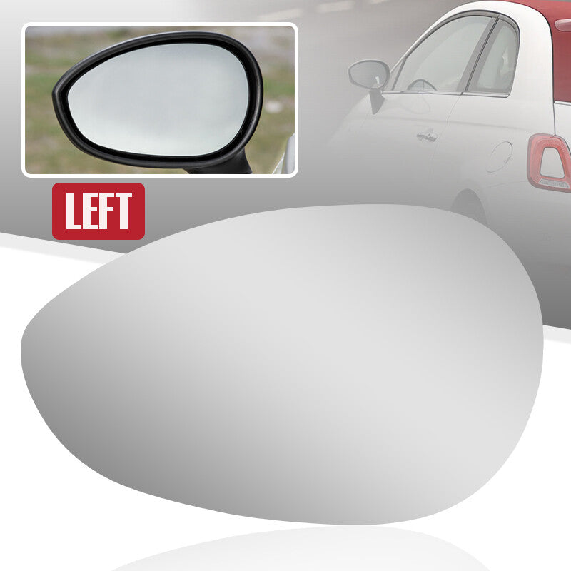 Wide Angle Wing Mirror Glass Heated Driver Left for 2007-2024 for FIAT 500 500c US