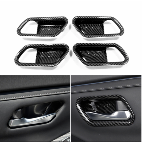 for Nissan Sentra 2020-2023 Carbon Look Interior Door Handle Bowl Cover Trim ABS