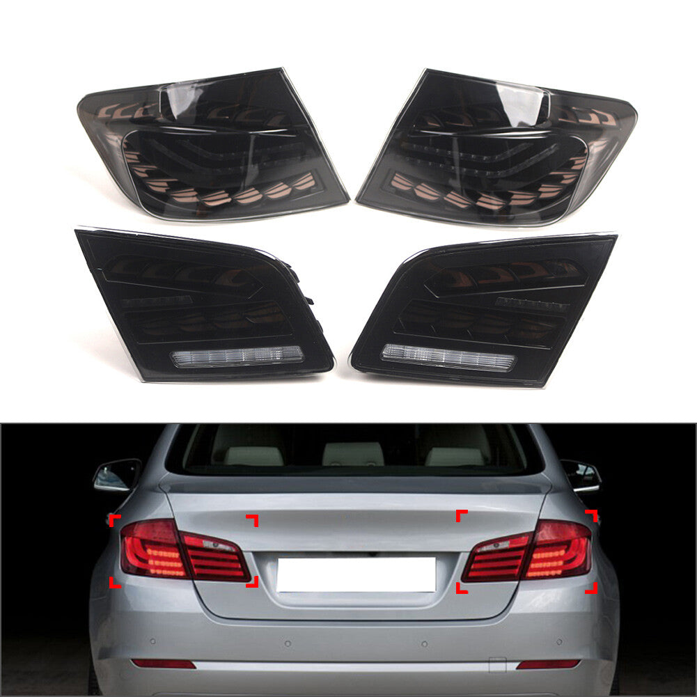 1 Set ABS Tail Lights Rear Lamps Brake Light for BMW 5 Series F10 F18 2010-2017