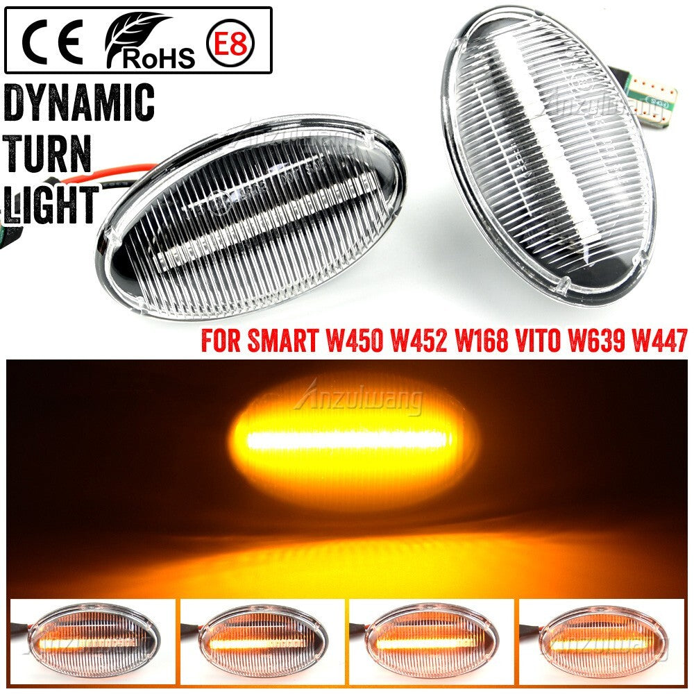 Dynamic Side Marker Turn Light for Mercedes-Benz for Smart W450 W452 1998-2007