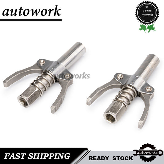 New Grease Gun Coupler Double Handle High Pressure Quick Release Lock Oil Nozzle