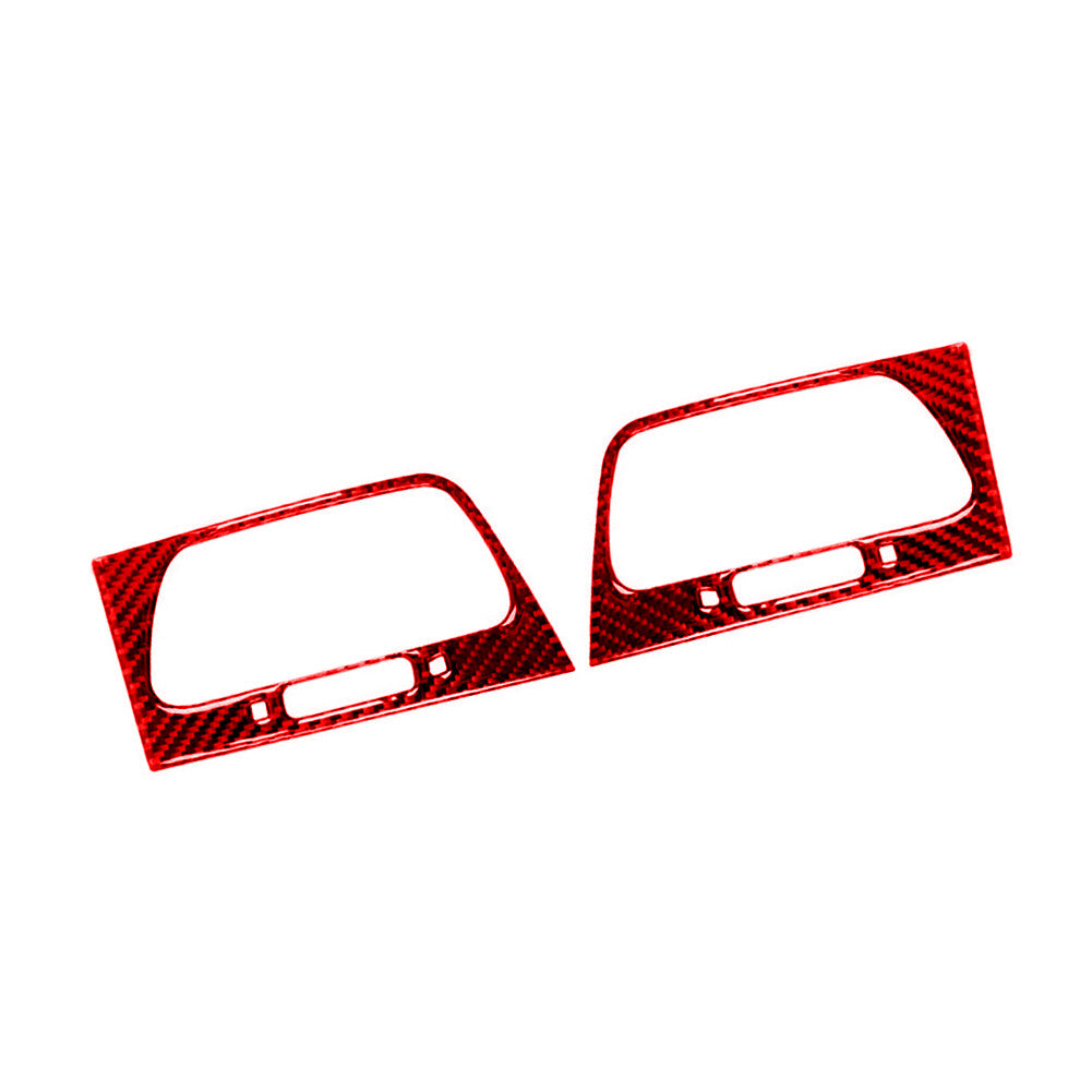 Red Carbon Fiber Front Side Air Outlet Cover Trim for Honda CRV CR-V 2012-2014