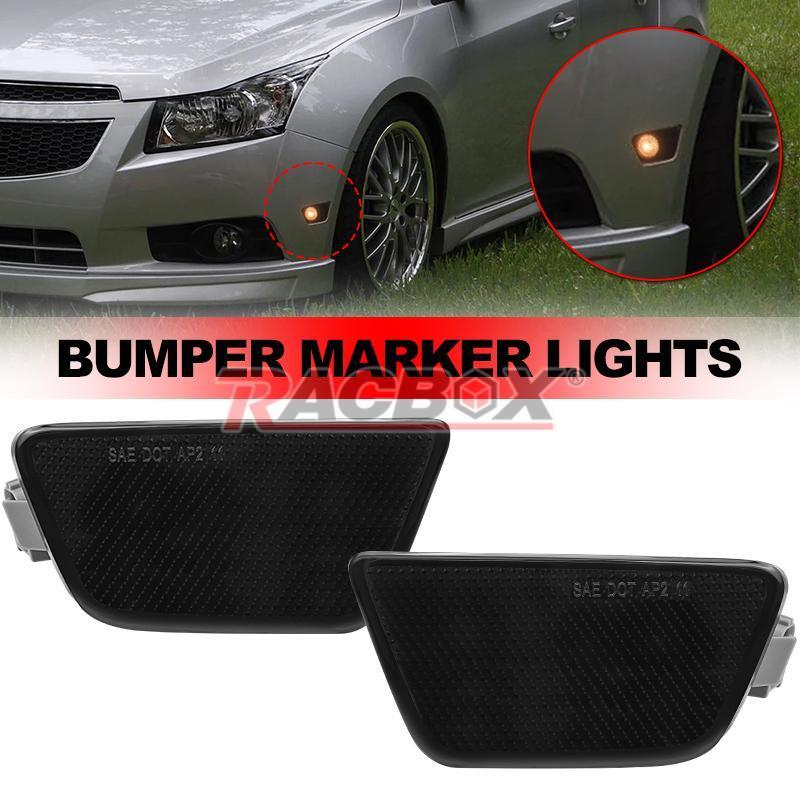 Pair Front Bumper Reflector Side Marker Light Assembly for Chevy for Cruze 2011-2015