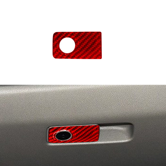 Red Carbon Fiber Passenger Glove Box Latch Trim Cover for KIA Sedona 2015-2016