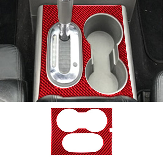 Red Carbon Fiber Interior Console Gear Shift Cover Trim for Ford F150 FX4 04-08