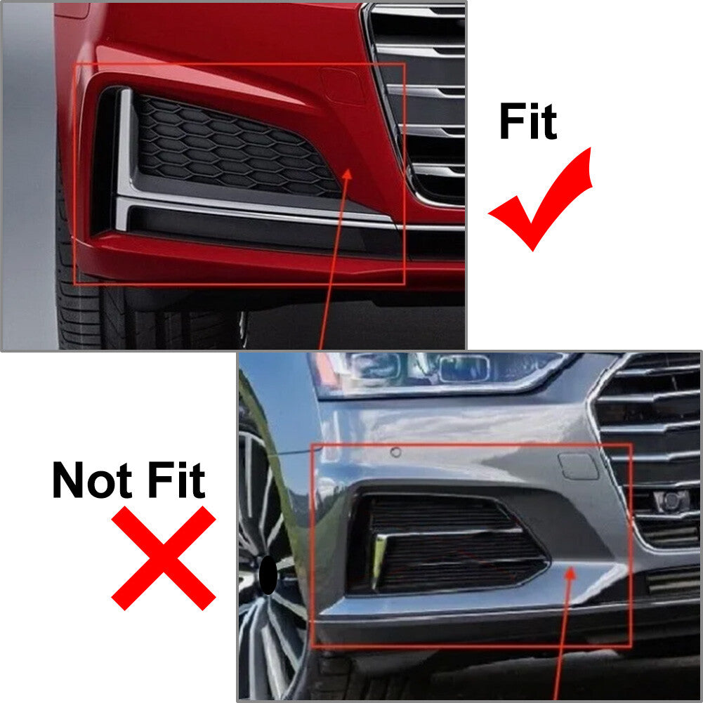 Front Bumper Fog Light Lamp Grill Bezel Cover for Audi A5 S5 2017-2020