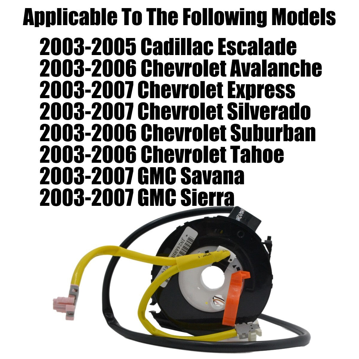 Clock spring 26094620 compatible with for Chevrolet Express 1500 2003-2007
