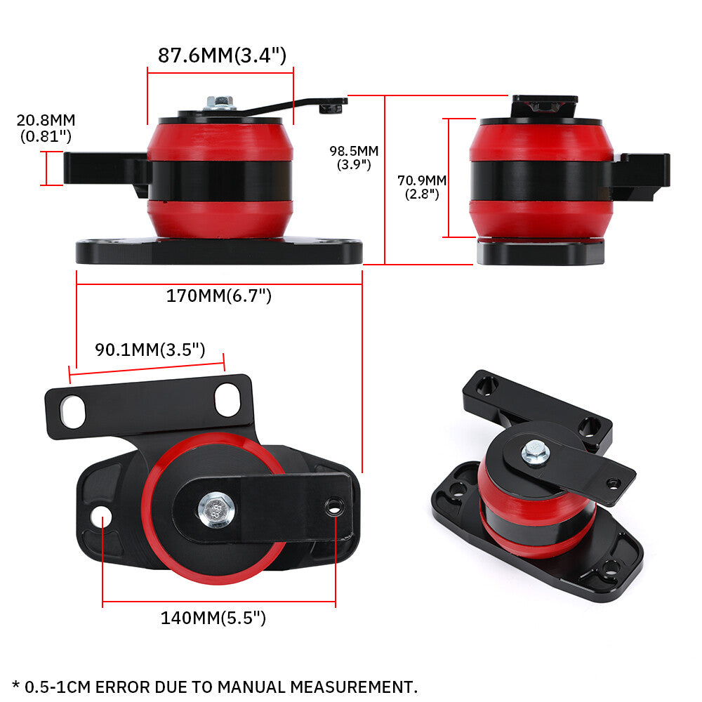 Dog Bone Transmission Engine Mount Kit for VW for Jetta A3 2.0T MK5 MK6 for Golf GTI R