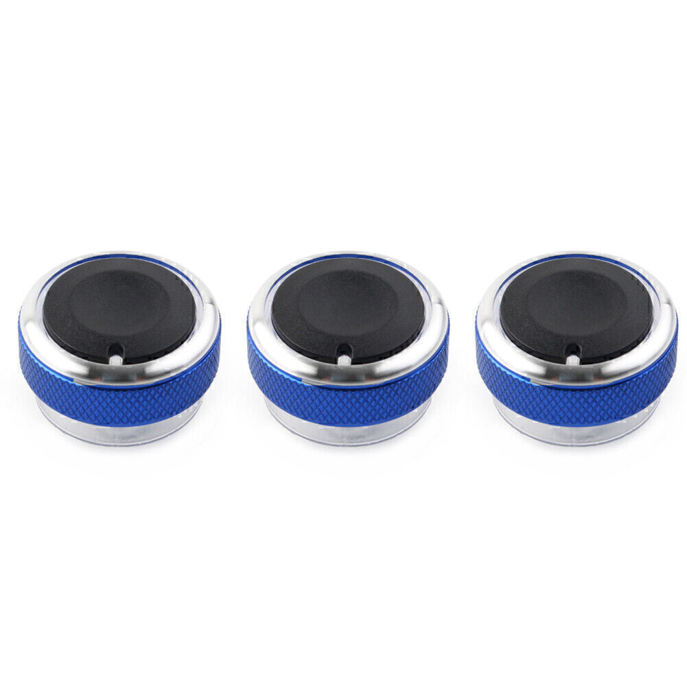 3x Air Conditioner Switch Knob Button Blue for Ford Focus MK2 MK3 Mondeo C/S-max