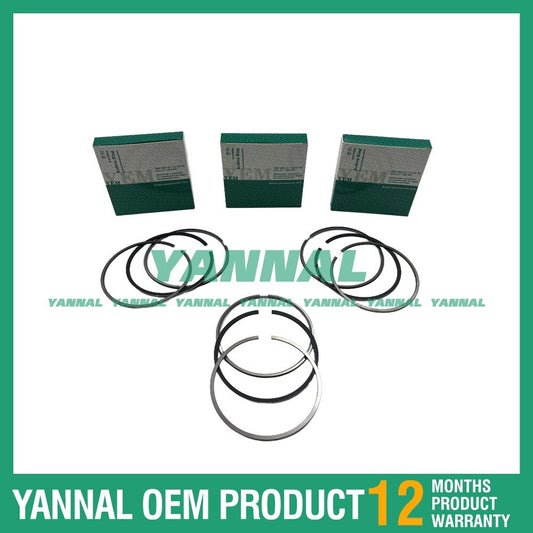 3 new K3D Piston Ring Kit STD for Mitsubishi Truck and Forklift Engine Parts