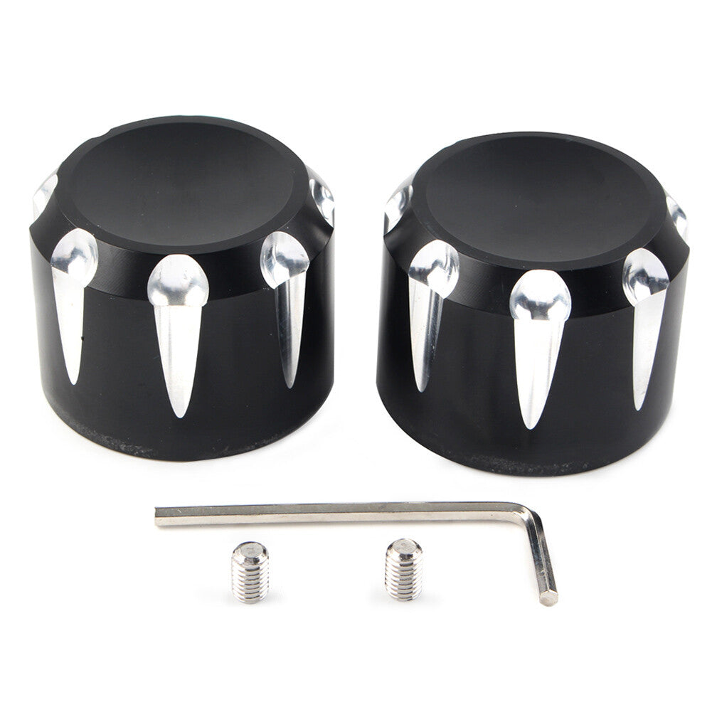 CNC Front Axle Cap Nut Covers for Harley Touring Road King Electra Glide