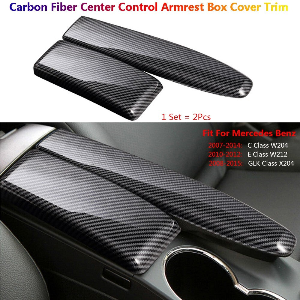 Carbon Fiber for Mercedes-Benz GLK W204 W212 X204 Console Armrest Box Cover Trim