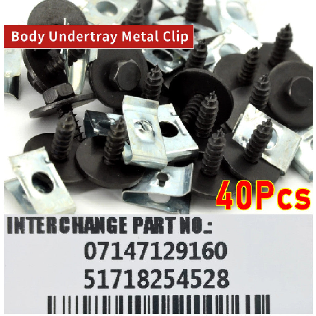 40pcs Underride Guard Underbody Engine Guard Installation Kit Clip for BMW 3 Series E46