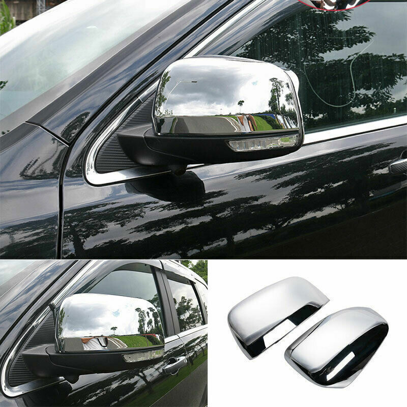 2P Chrome Rearview Side Door Mirror Cover Trim for Jeep Grand Cherokee 2011-2016