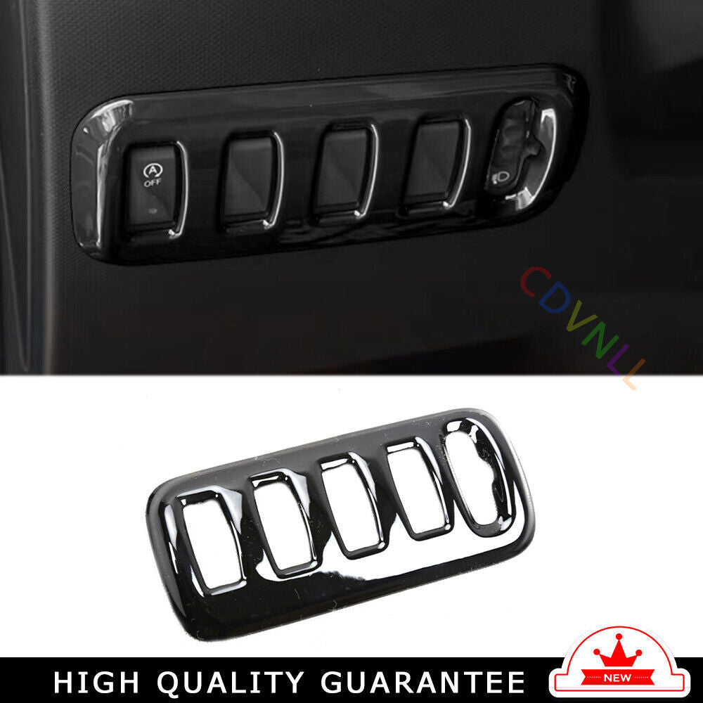 Headlight Button Frame Cover Trim Fit for Mercedes-Benz for SMART 15-18 Bright Black