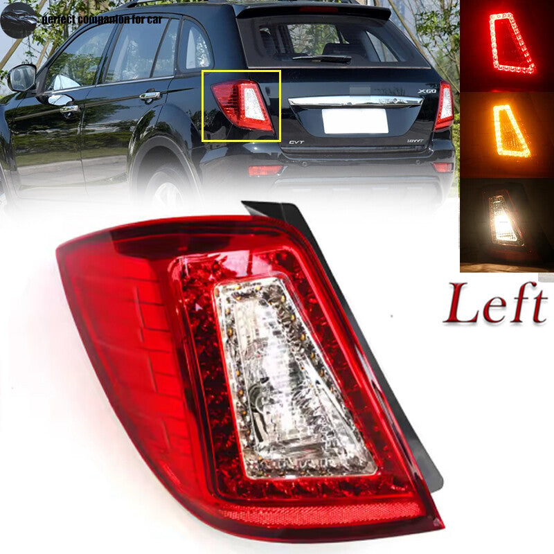The left taillight and rear brake stop light are applicable to for Lifan X60 models from 2011 to 2015.