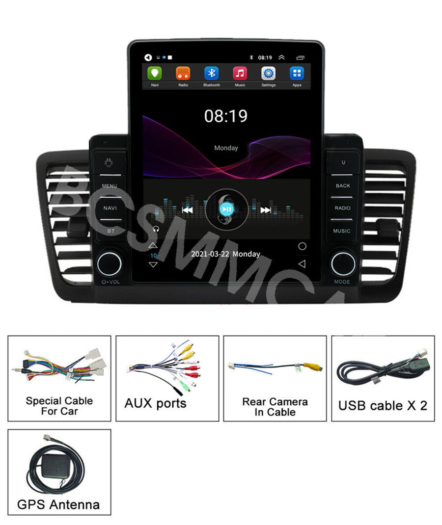 Car Stereo Radio GPS Navi BT For Carplay Fit for Subaru Legacy Outback 2003-2009