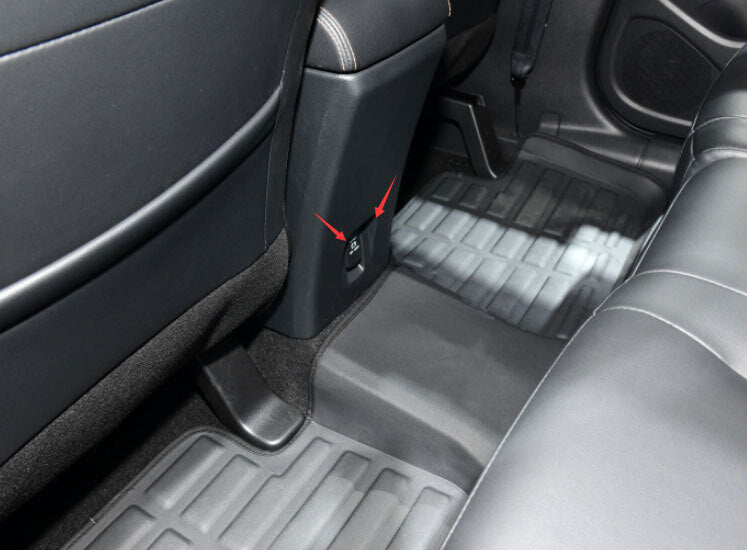 for Mitsubishi Eclipse Cross 18-23 Carbon Fiber Steel Rear USB Socket Frame 1PCS